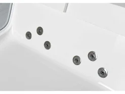 Hydromassagebad Met 2 Panoramische Glazen 170 X 120 Cm 8 Jets Gemma-ELITESHOPPING Hot