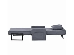 3-In-1 Converteerbare Fauteuil In Stof - Grijs-Vente-unique Hot
