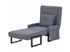 3-In-1 Converteerbare Fauteuil In Stof - Grijs-Vente-unique Hot