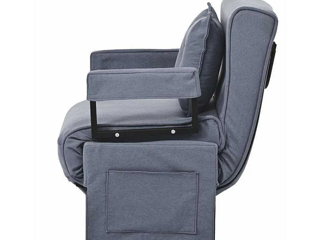 3-In-1 Converteerbare Fauteuil In Stof - Grijs-Vente-unique Hot