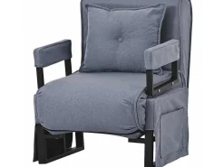 3-In-1 Converteerbare Fauteuil In Stof - Grijs-Vente-unique Hot