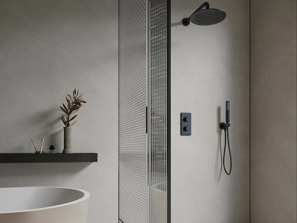Inbouw Douche Met Thermostatische Mengkraan - Mat Zwart - Timavo-Shower & Design Online
