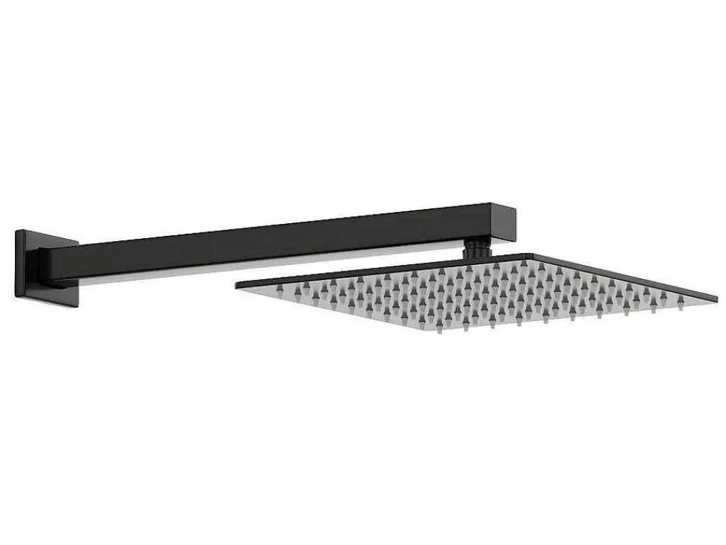 Inbouw Douche Met Thermostatische Mengkraan En Vaste Wandhouder - Mat Zwart - Terek-Shower & Design Best