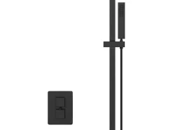 Inbouwdoucheset Met Thermostatische Mengkraan En Verstelbare Wandhouder - Mat Zwart - Terek-Shower & Design New