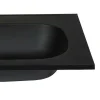 Inbouwwastafel In Hars Met Steenlook - Zwart - L60 X B46 Cm - Okiwa-Shower & Design Discount