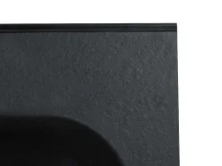 Inbouwwastafel In Hars Met Steenlook - Zwart - L60 X B46 Cm - Okiwa-Shower & Design Discount