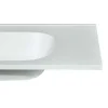 Inbouwwastafel In Hars Met Steenlook - Wit - L80 X B46 Cm - Okiwa-Shower & Design Best