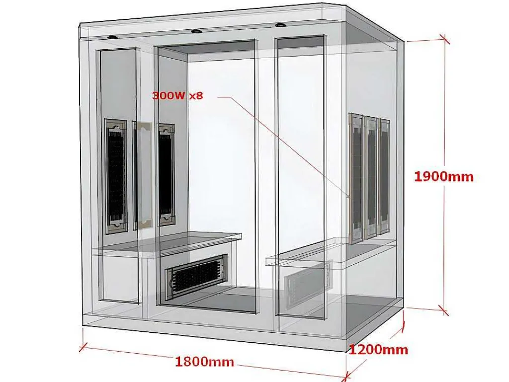 Infraroodsauna 4/5 Personen Serie Prestige Stockholm Ii-VOGUE SAUNA New