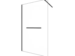 Inloopdouchescherm Met Handdoekhouder - 120 X 200 Cm - Mat Zwart - Gehard Glas - Kristen-Shower & Design New