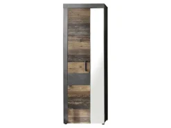 Irwin Kledingkast 2 Deuren, Grijs Matera Decor, Old Wood Decor.-Vente-unique Best