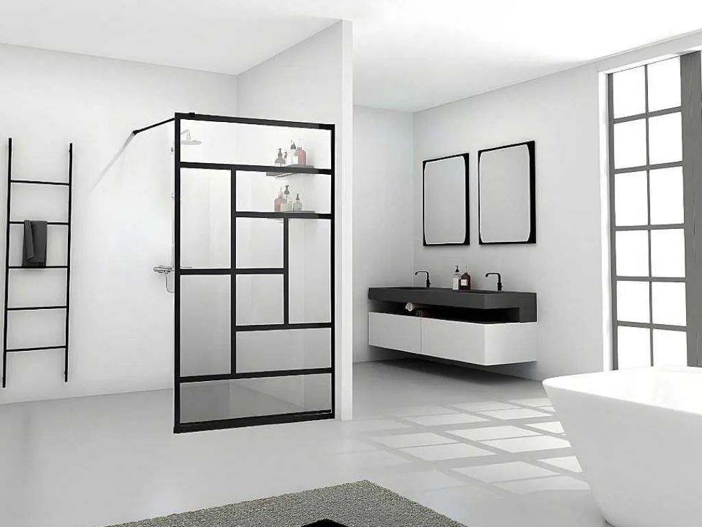 Italiaans Douchescherm In Industriele Stijl - 140 X 200 Cm - Sefana-Shower & Design Sale