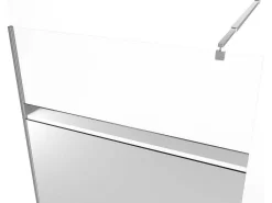 Italiaanse Douchewand Mat Zwart Met Spiegeleffect - 120 X 200 Cm - Zenado-Shower & Design Discount