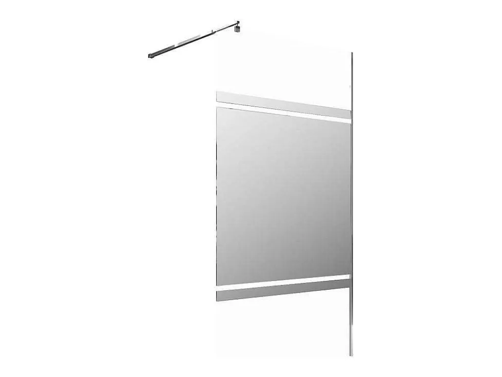 Italiaanse Douchewand Mat Zwart Met Spiegeleffect - 120 X 200 Cm - Zenado-Shower & Design Discount
