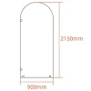 Italiaanse Douchewand Ronde Hoeken - 90 X 215 Cm - Airlie-Shower & Design Discount
