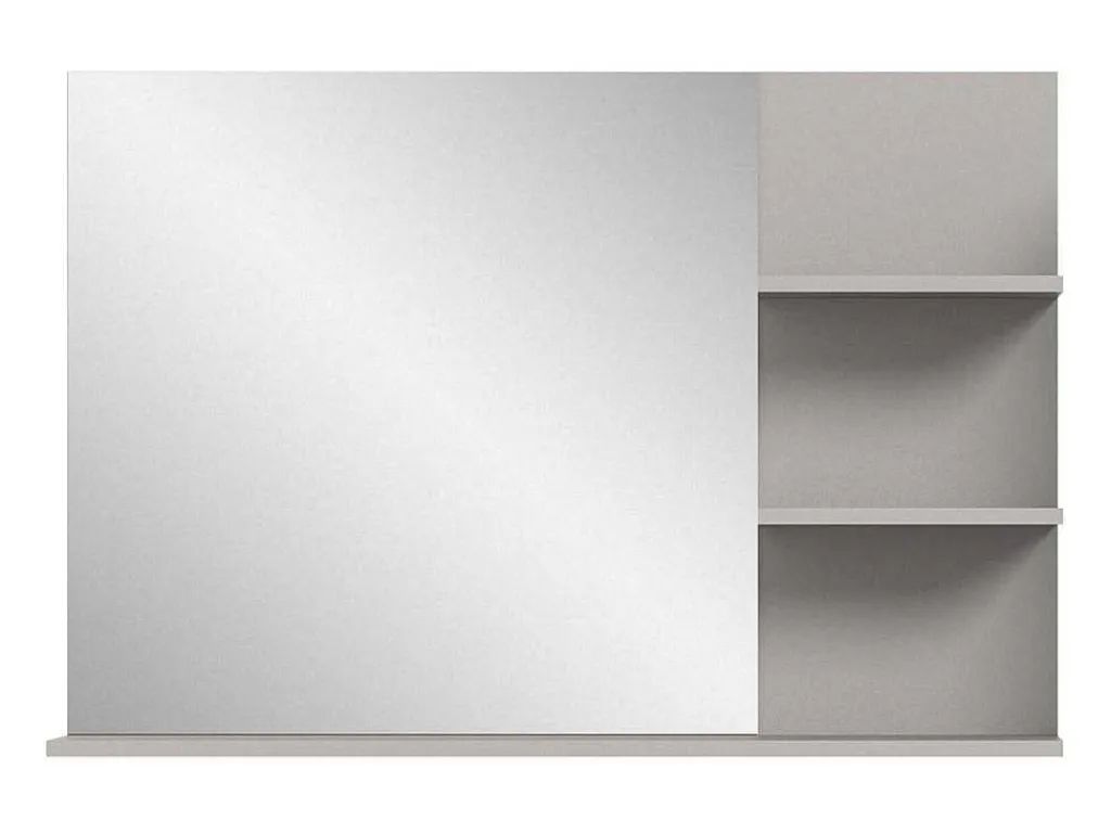 Jaru Spiegel Bad 100Cm 3 Planken Grijs,Zwart.-Vente-unique Clearance