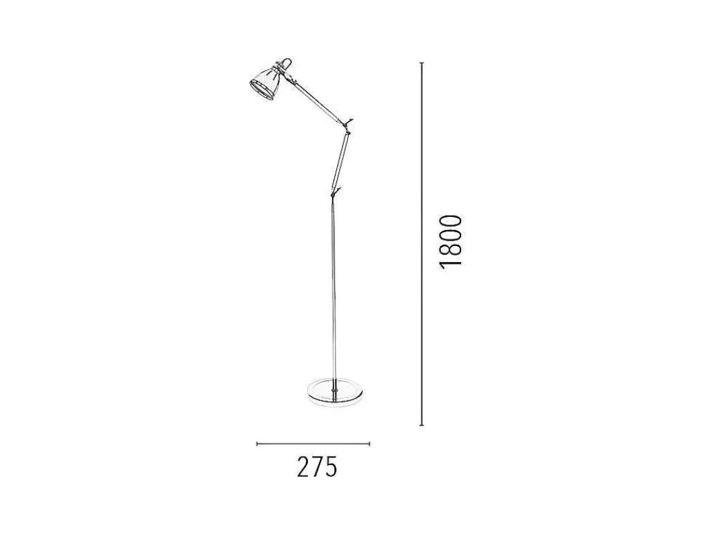 Jerona Vloerlamp, Groen, Chroom, 27,5X27,5X180 Cm,-EPIKASA Clearance