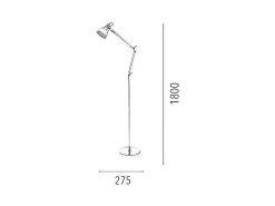 Jerona Vloerlamp, Violet, Chroom, 27,5X27,5X180 Cm,-EPIKASA Best