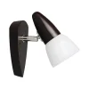 Julia Wandlamp, Wenge, Chroom, Wit, 14,5X9,5X16 Cm,-EPIKASA Hot