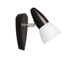 Julia Wandlamp, Wenge, Chroom, Wit, 14,5X9,5X16 Cm,-EPIKASA Hot