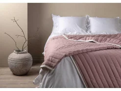 Juni Sprei 180X260Cm Oudroze, Wit.-Vente-unique Clearance