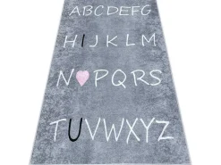 Junior 52106.801 Tapijt Wasbaar Alfabet Voor Kinderen Antislip - Grijs 120X170 Cm-RugsX New