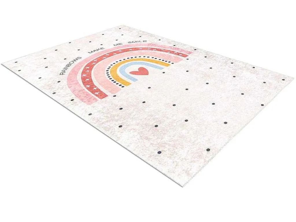 Junior 51300.802 Tapijt Wasbaar Regenboog, Stippen Voor Kinderen Antis 160X220 Cm-RugsX Discount