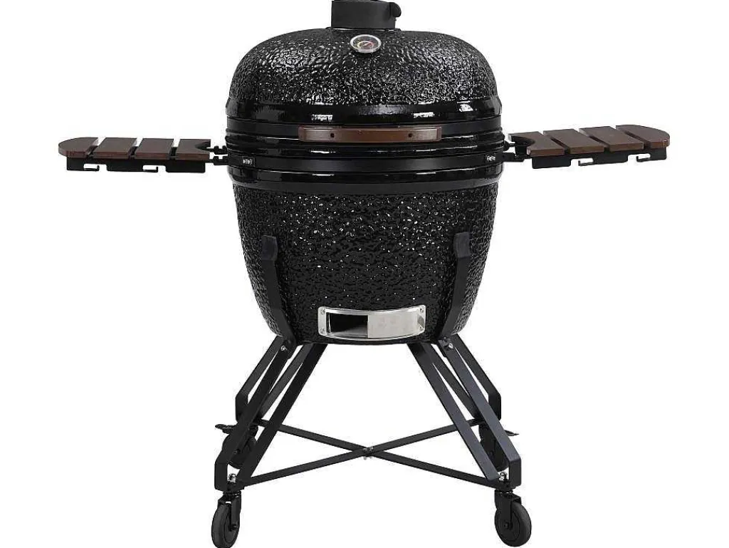 Kamado-Houtskoolbarbecue Van Keramiek En Bamboe 67 X 85 X 120 Cm - Ayumi-Vente-unique Hot