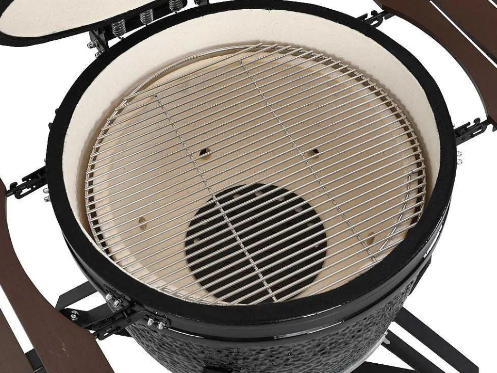 Kamado-Houtskoolbarbecue Van Keramiek En Bamboe 67 X 85 X 120 Cm - Ayumi-Vente-unique Hot