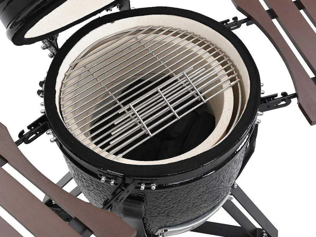 Kamado-Houtskoolbarbecue Van Keramiek En Bamboe 45 X 63 X 105 Cm - Izaki-Vente-unique Hot