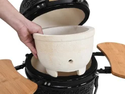 Kamado-Houtskoolbarbecue Van Keramiek En Bamboe 32 X 52 X 94 Cm - Eriko-Vente-unique Hot