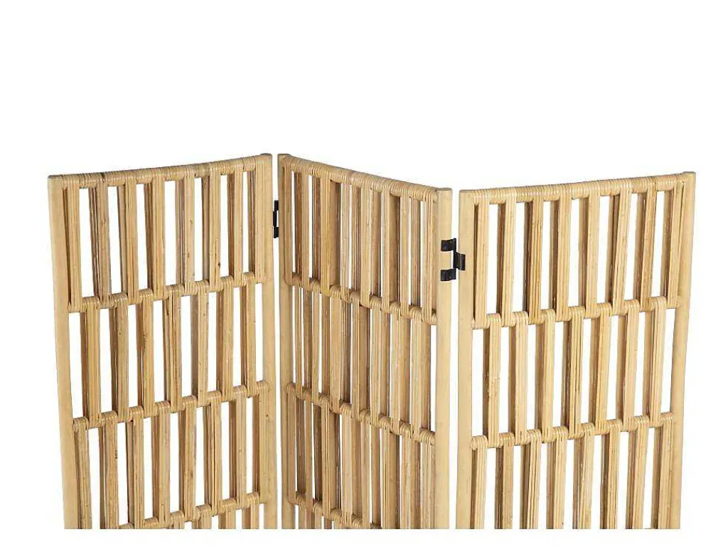 Kamerscherm Van Rotan Met 3 Luien - L140 X H180 Cm - Naturel - Gideon-OZAIA Sale