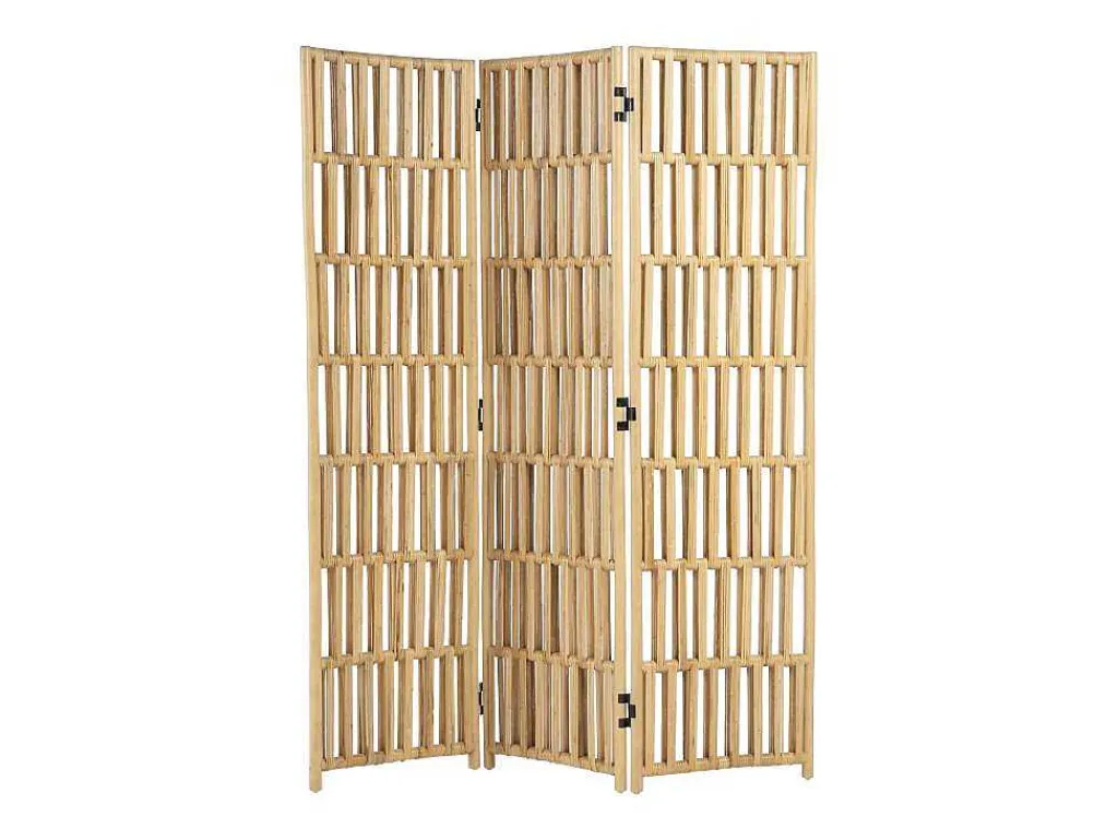 Kamerscherm Van Rotan Met 3 Luien - L140 X H180 Cm - Naturel - Gideon-OZAIA Sale