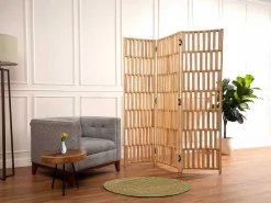 Kamerscherm Van Rotan Met 3 Luien - L140 X H180 Cm - Naturel - Gideon-OZAIA Sale