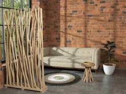 Kamerscherm Van Teakhout - B100 X D25 X H180 Cm - Naturel - Gayana-OZAIA Discount