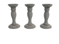 Kandelaar H361 (Set Van 3), Grijs-Vente-unique Discount