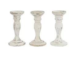Kandelaar H361 (Set Van 3), Wit-Vente-unique Outlet