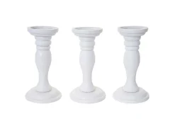 Kandelaar H361 (Set Van 3), Wit Gelakt-Vente-unique Best