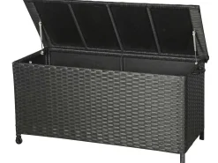 Kaplo Tuintoebehoor Kussen Opbergbox Met Wielen Zwart.-Vente-unique Hot