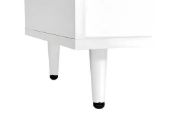 Kaptafel Met Spiegel En Led-Verlichting - 2 Lades En Een Uitneembare Kast - Wit (Kruk Niet Inbegrepen)-ModernLuxe