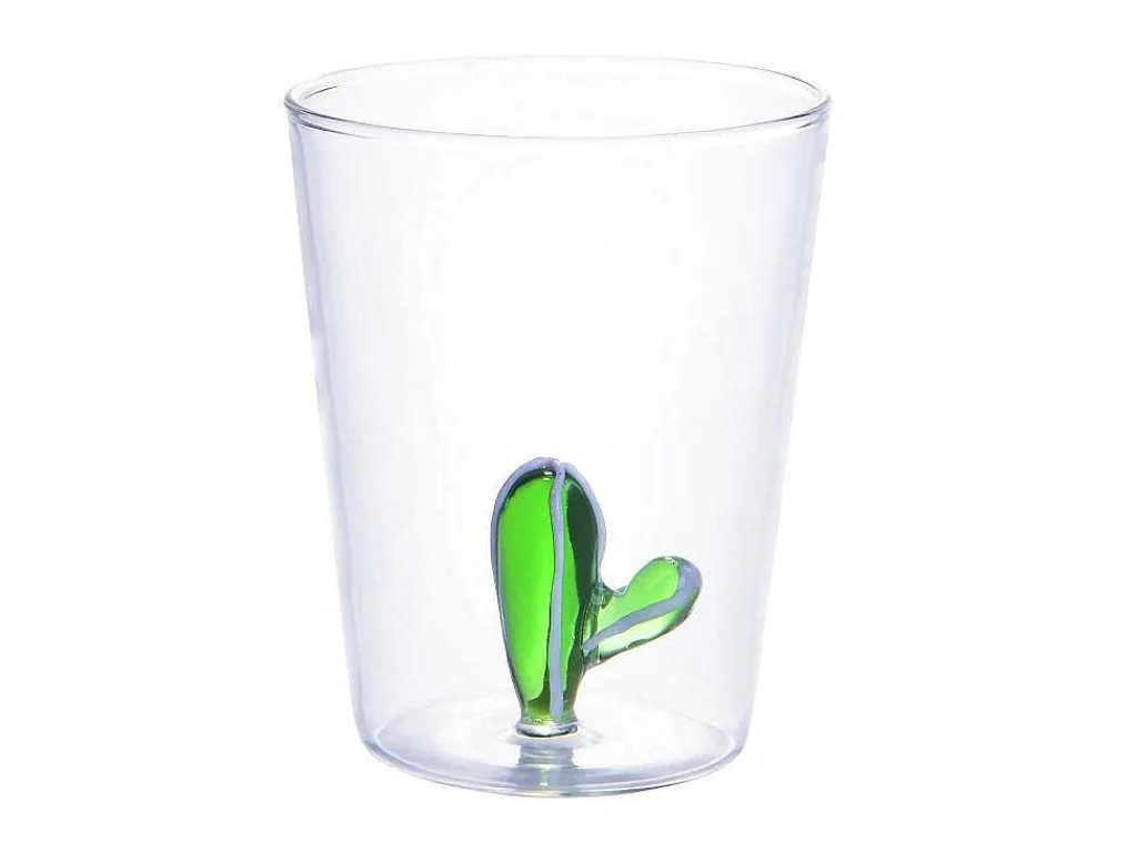 Karaf + Set Van 4 Glazen Met Cactus - Puntia-OZAIA Online