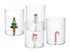 Karaf + Set Van 4 Glazen Met Kerstmotieven - Scopa-OZAIA Online