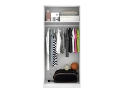 Kast Met 2 Deuren - L81 Cm - Wit - Listowel-Vente-unique Best