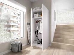 Kast Met 2 Deuren - L81 Cm - Wit - Listowel-Vente-unique Best