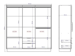 Kast Met 6 Deuren En 2 Lades - L162 Cm - Wit - Feova-Vente-unique