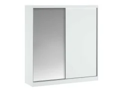 Kast Met 2 Schuifdeuren - Met Spiegel - L200 Cm - Wit - Ochira-Vente-unique Clearance