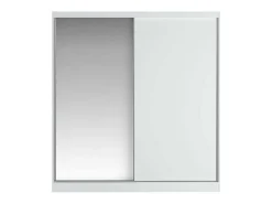 Kast Met 2 Schuifdeuren - Met Spiegel - L200 Cm - Wit - Ochira-Vente-unique Clearance