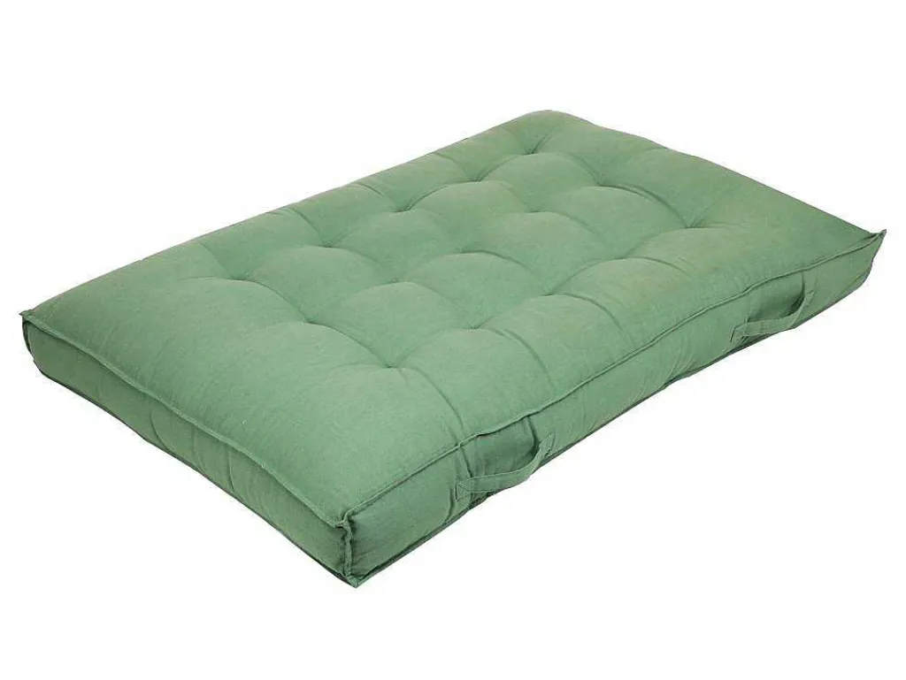 Katoenen Paletkussen - 80 X 120 X 12 Cm - Groen - Baila-OZAIA