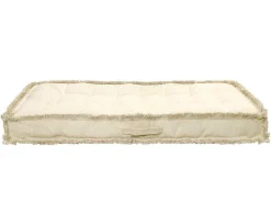 Katoenen Paletkussen Met Franjes - L. 120 X B. 60 Cm - Beige - Honduras-OZAIA Hot