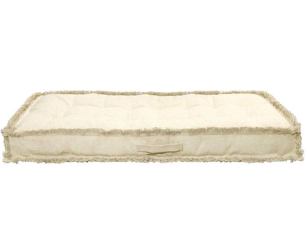 Katoenen Paletkussen Met Franjes - L. 120 X B. 60 Cm - Beige - Honduras-OZAIA Hot
