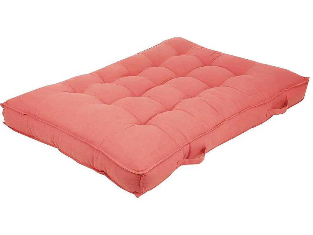 Katoenen Palletkussen - 80 X 120 X 12 Cm - Koraal - Baila-OZAIA Discount